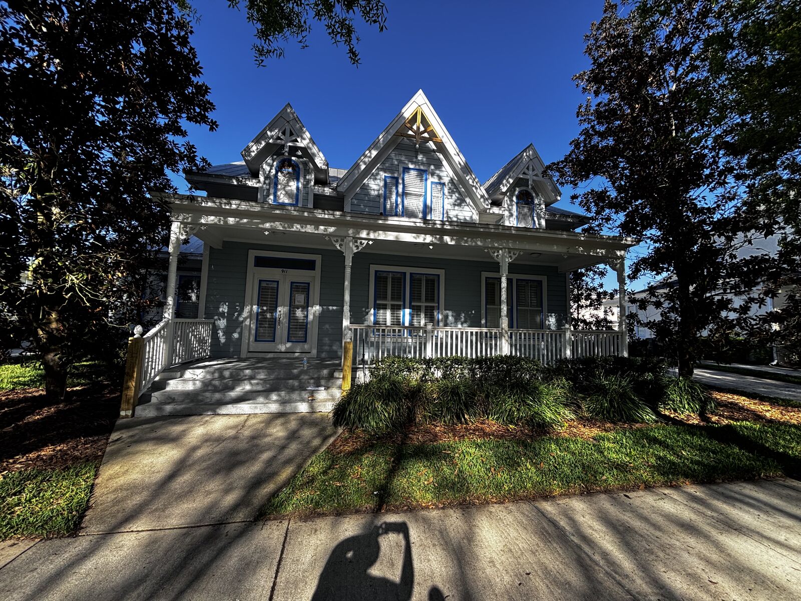 Victorian home blue exterior